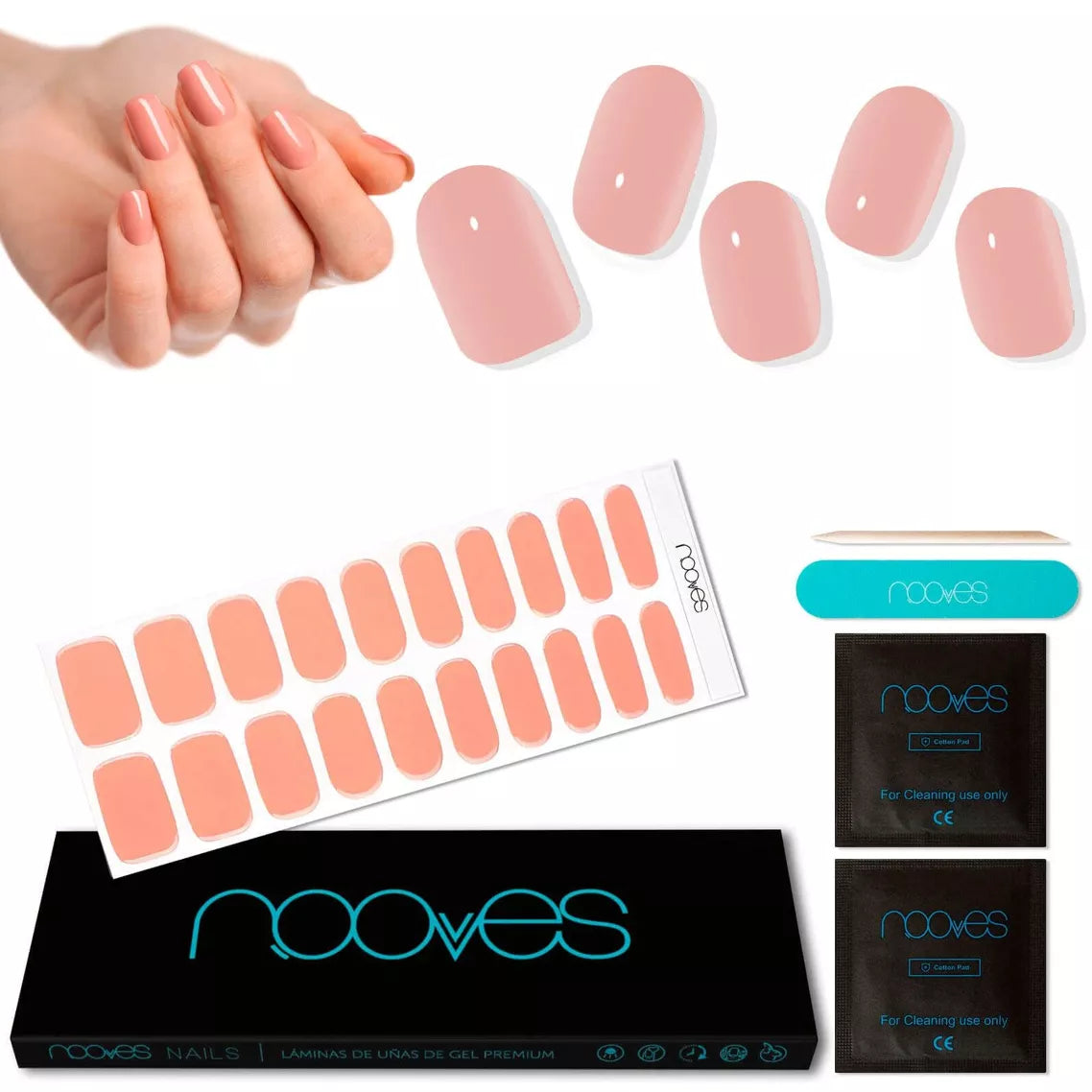 Feuilles de Gel - Blush Poudre - Nooves Nails