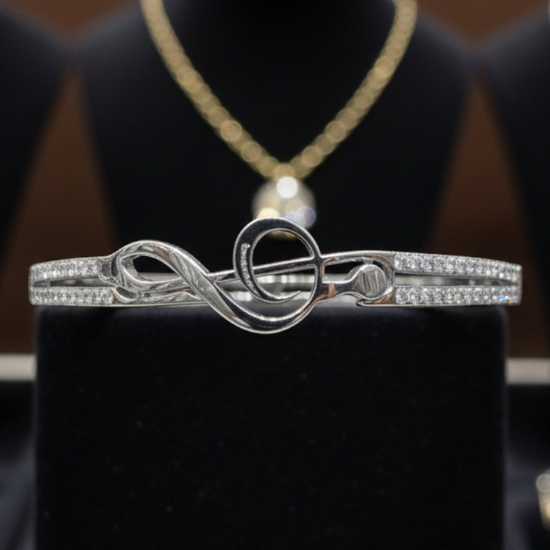 Bracelet Jonc Argenté 💎Acier Inoxydable de Haute Qualité