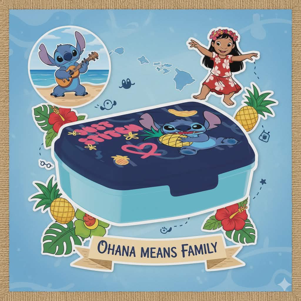 Disney Lilo et Stitch, Le Chien Étoile Palmiers Boîte à sandwich amusante
