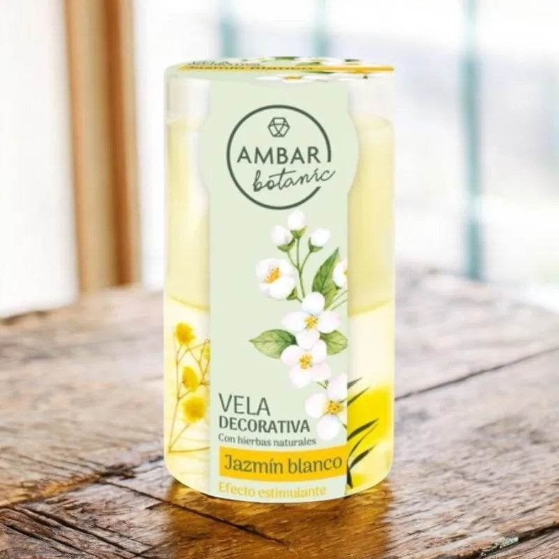 BOUGIE GELATINE AMBAR GAMME BOTANIC JASMIN BLANC