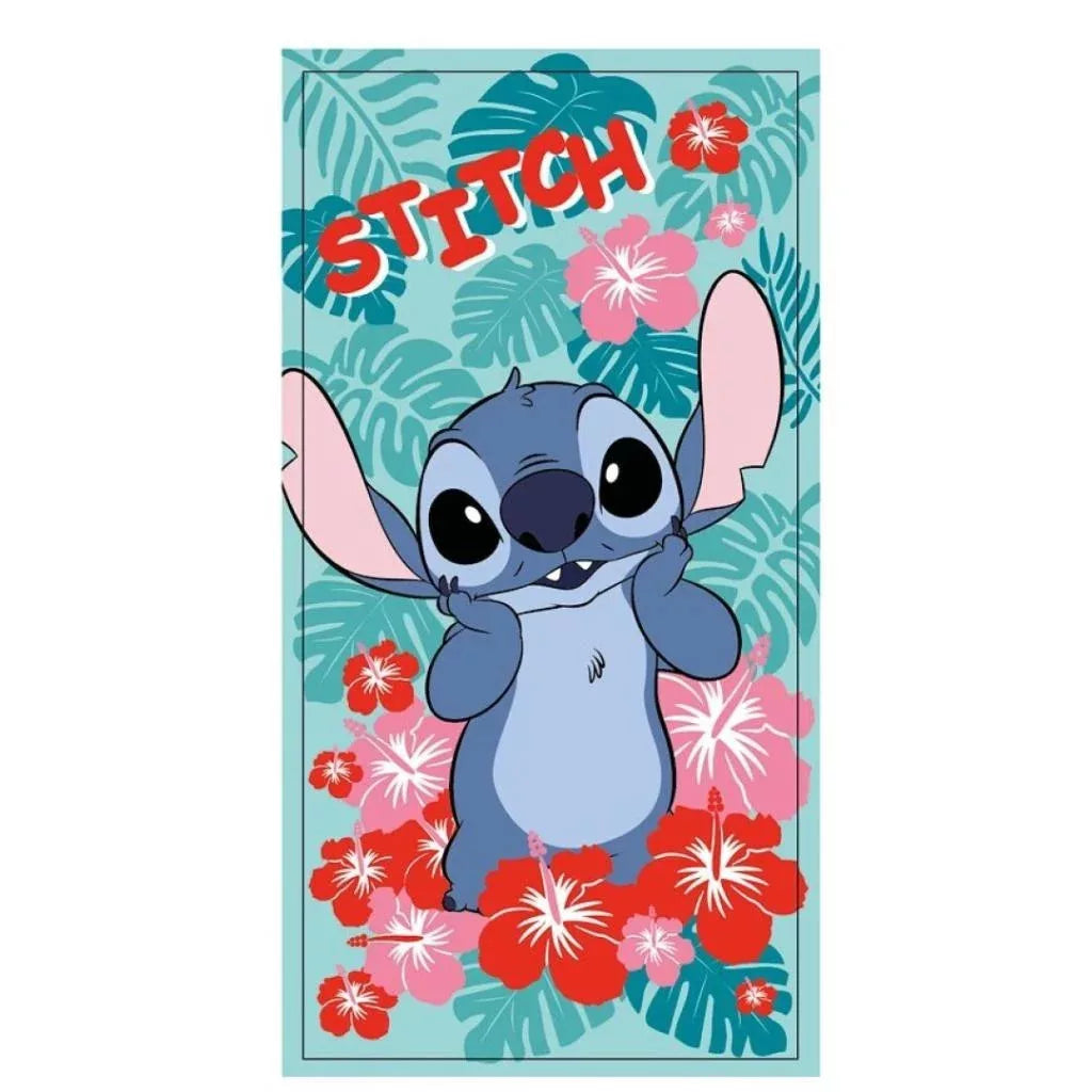 Serviette de bain/de plage Disney Lilo et Stitch, Bloom le chien étoile 70x140cm (Séchage rapide)
