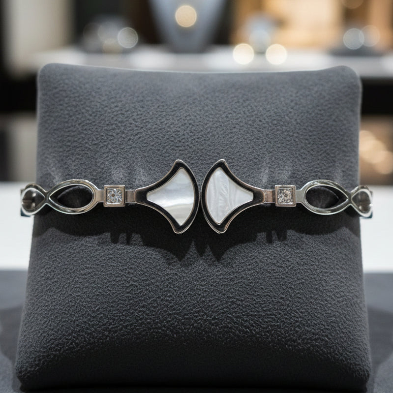 Bracelet Jonc Argenté 💎Acier Inoxydable de Haute Qualité