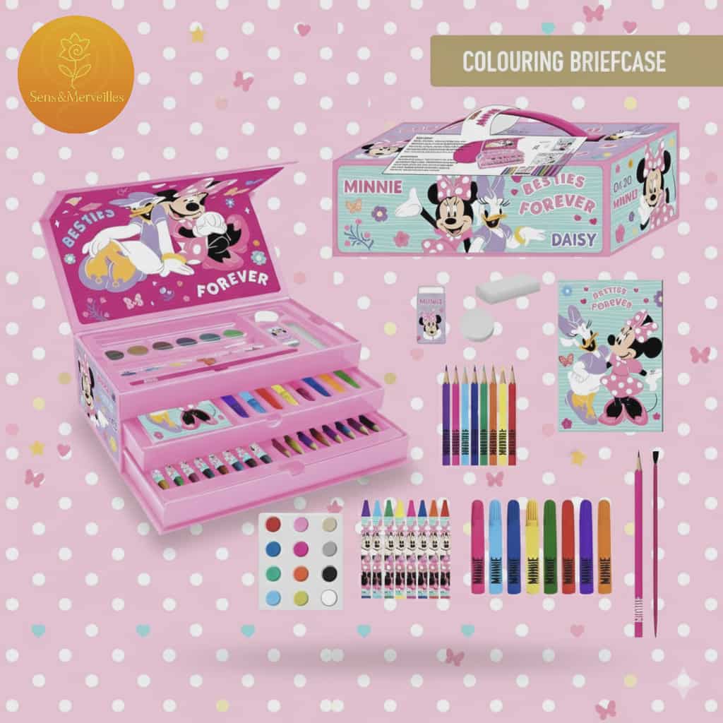 Ensemble de papeterie Disney Minnie Besties dans une valise