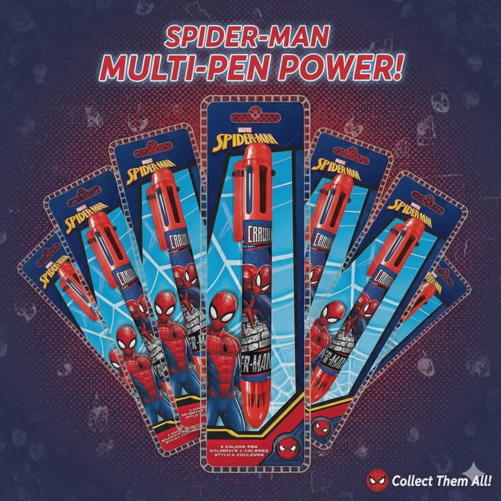 Stylo Spider-Man 6 couleurs