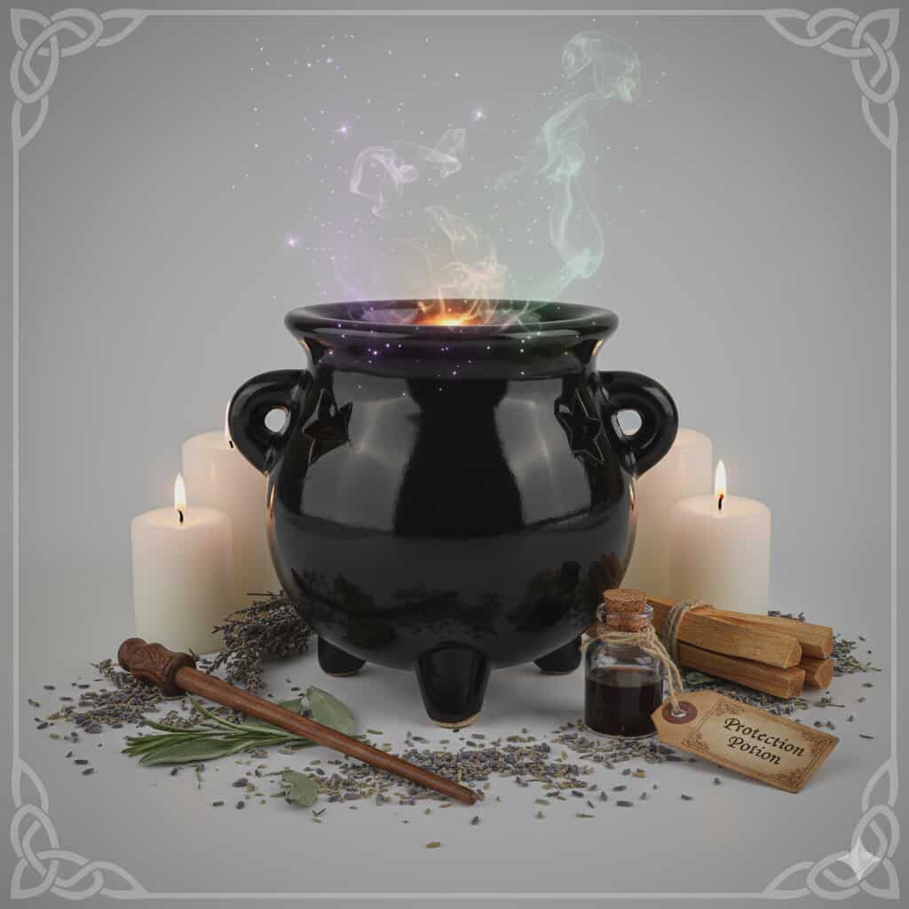 Brûleur à Huile - Chaudron Noir (Grand)