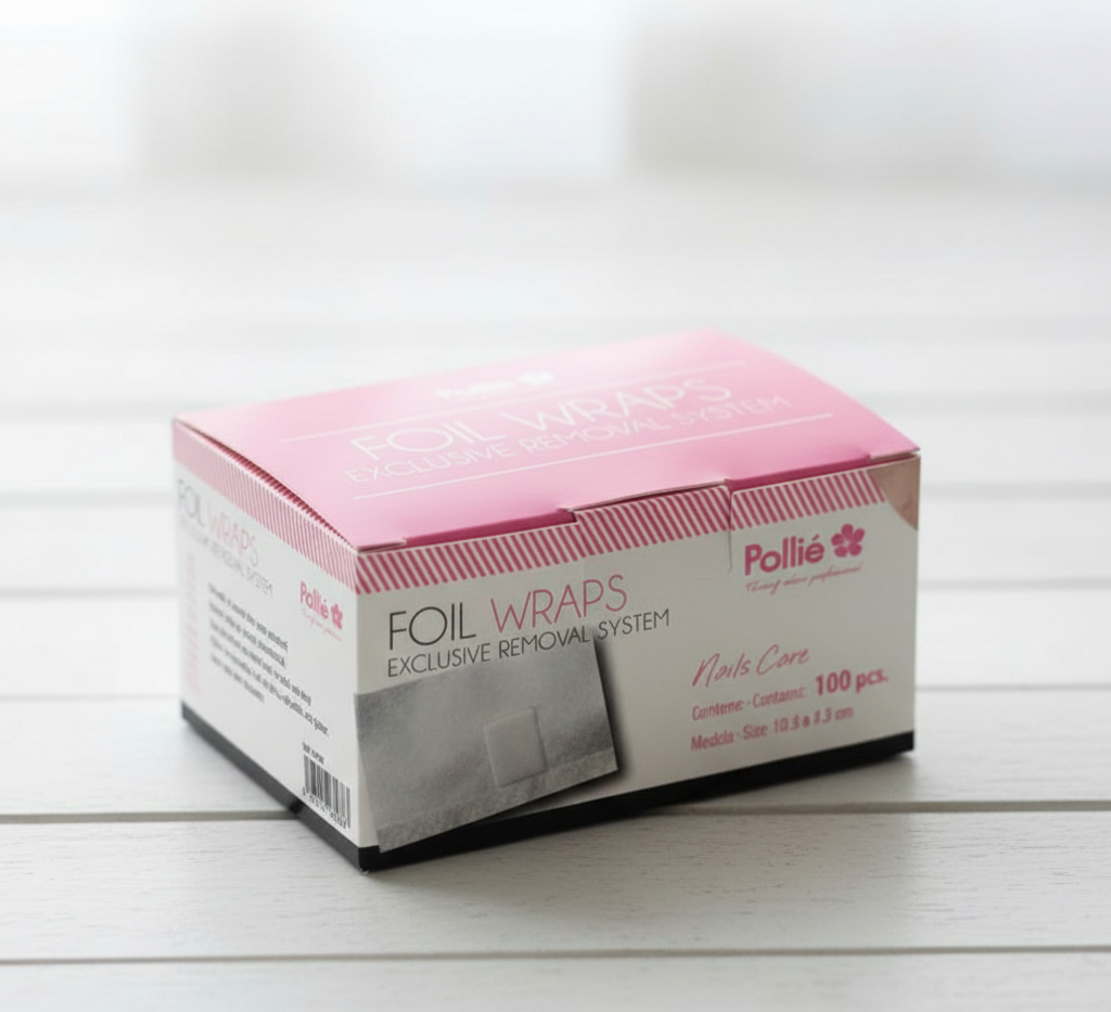 Pollié - Feuilles pour dépose du vernis semi-permanent 100 unités