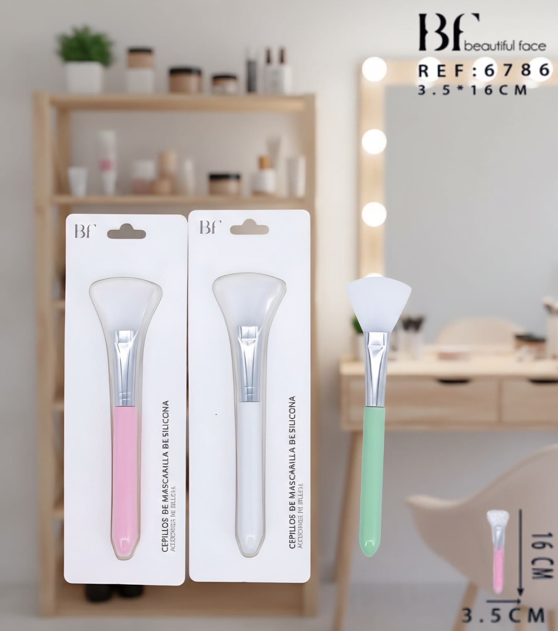 BROSSE SILICONE MAKEUP 16CM.