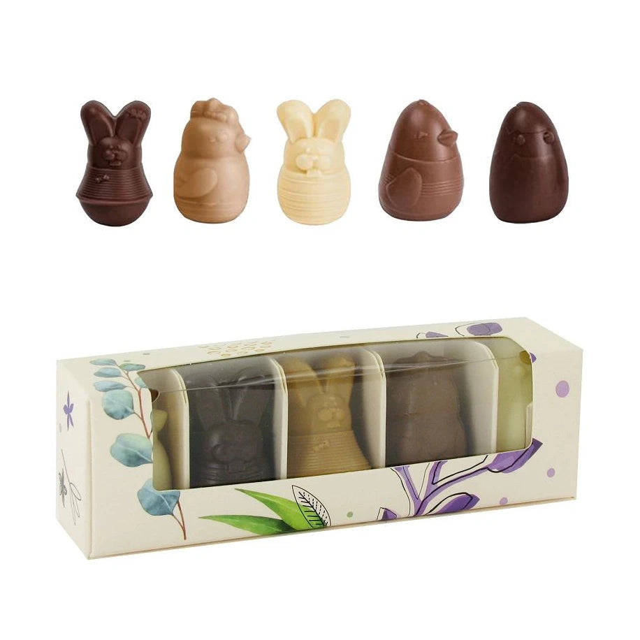 Plumier garni de 5 sujets en chocolat VALRHONA - 65g