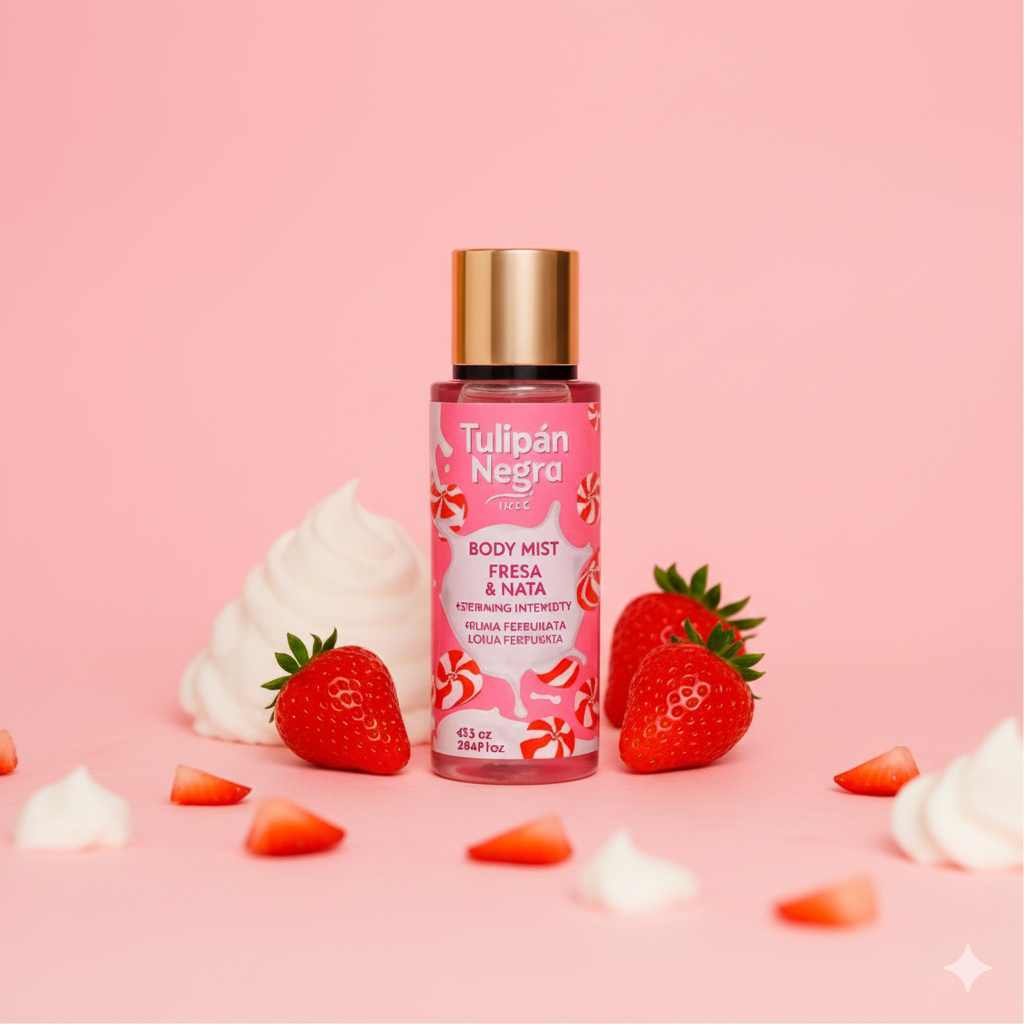 Brumes Parfumées FRAISE & CHANTILLY 250ml – TULIPAN NEGRO