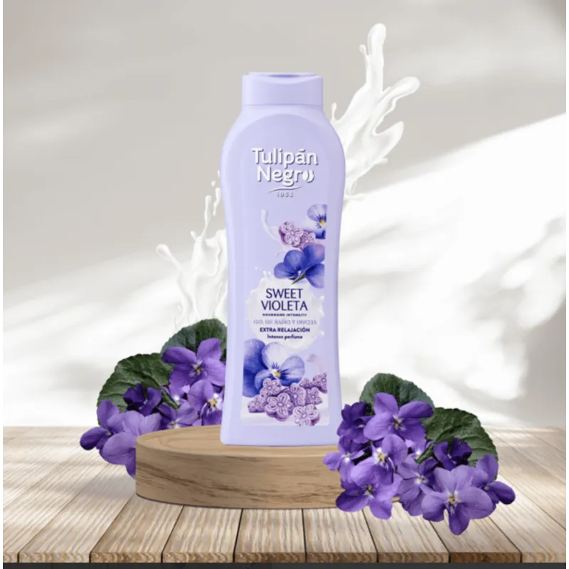 Gel douche violette 650ml - Tulipan Negro