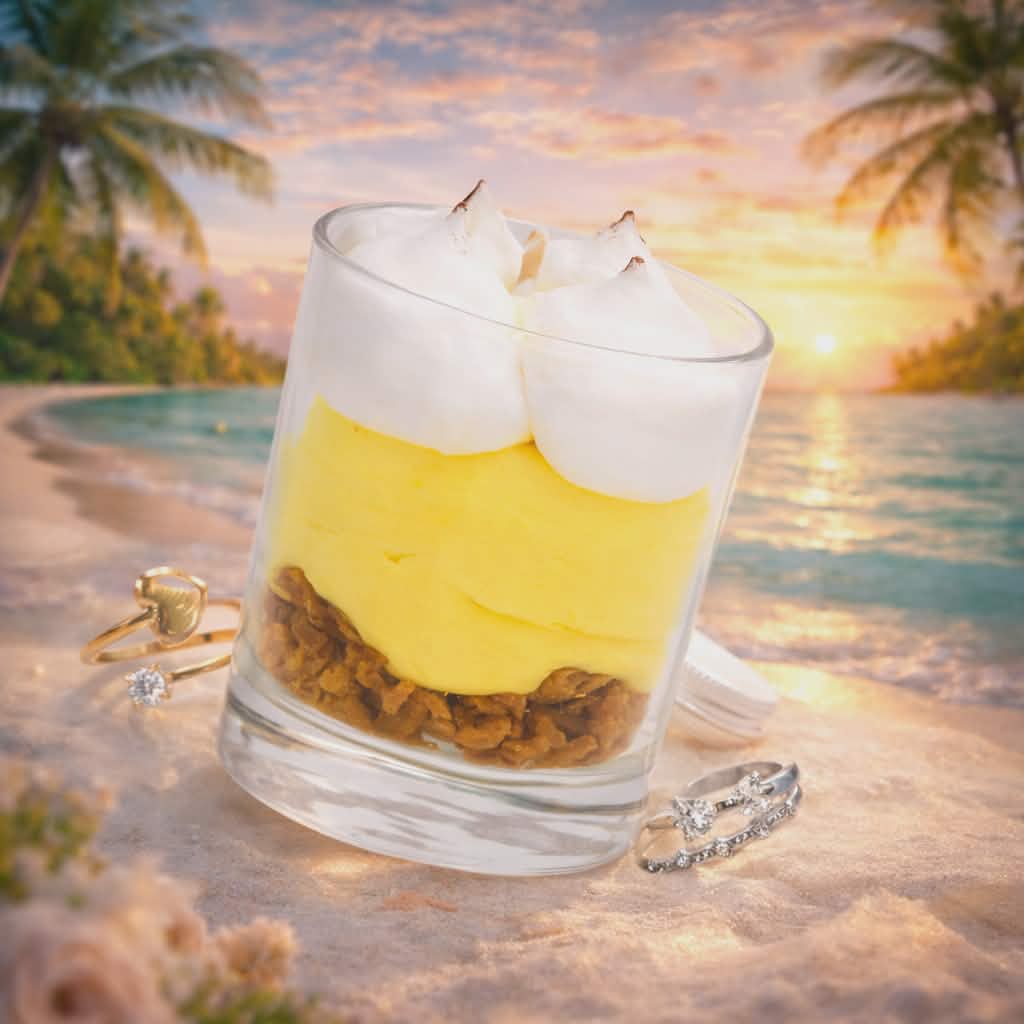 Bougie bijou citron meringué