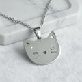 Collier Avec Pendentif Chat – Argenté