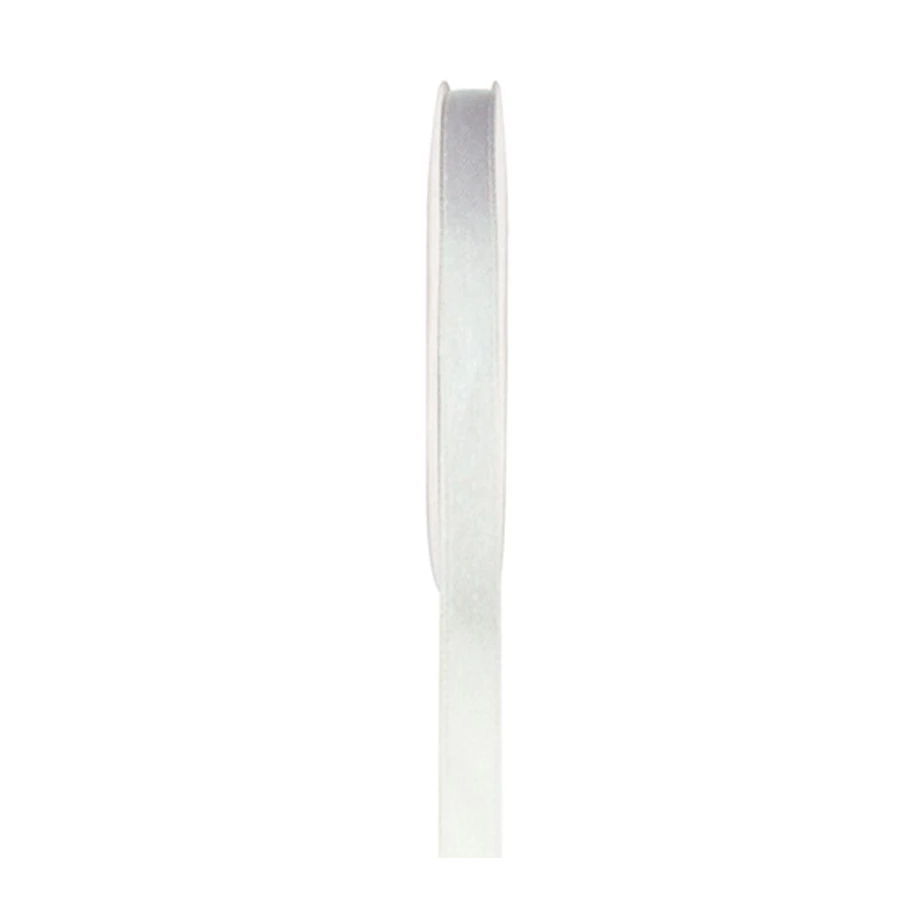 Ruban satin 6mm - rouleau de 25m BLANC