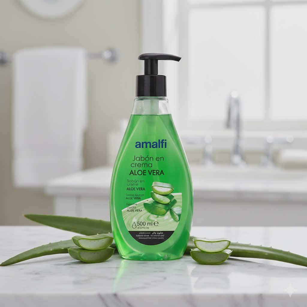 SAVON À LA CRÈME ALOE VERA 500ML. AMALFI
