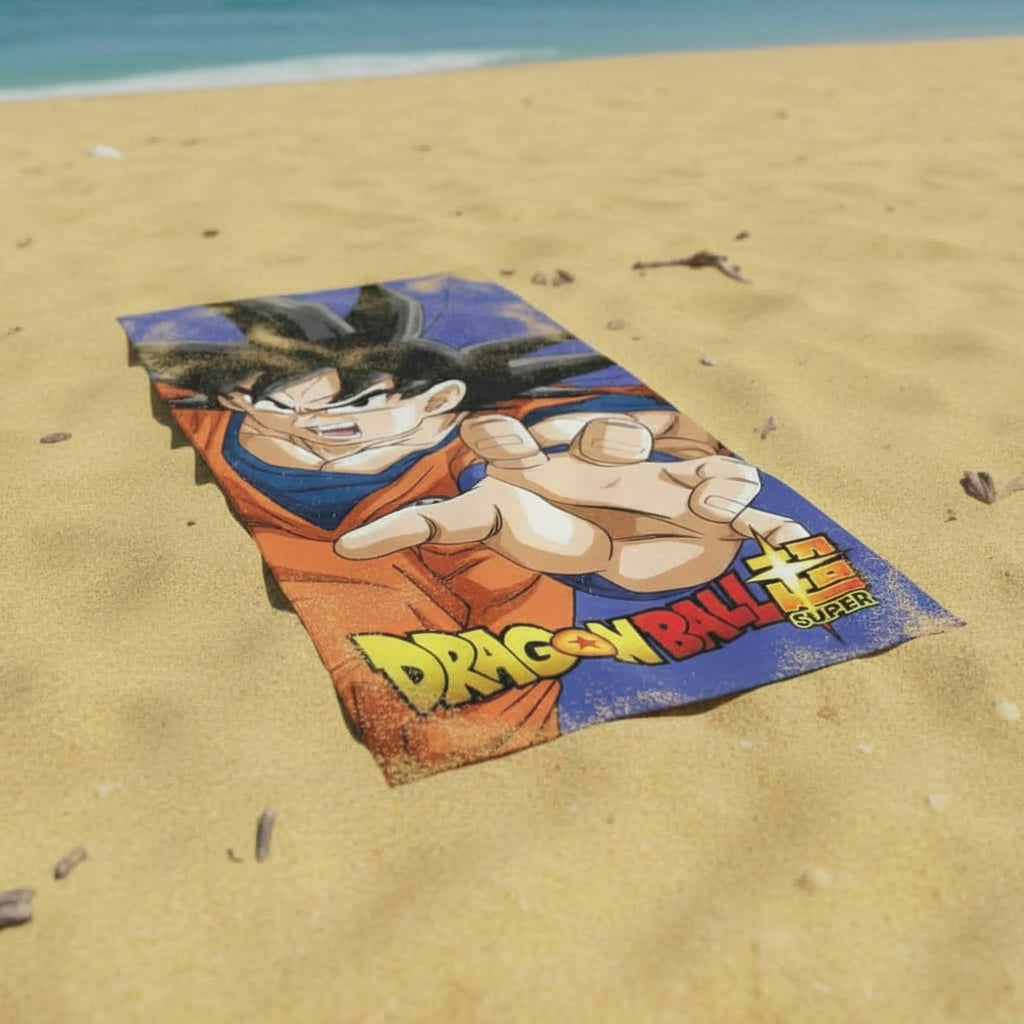 Serviette de bain/de plage Dragon Ball Battle Mode 70x140cm (Séchage rapide