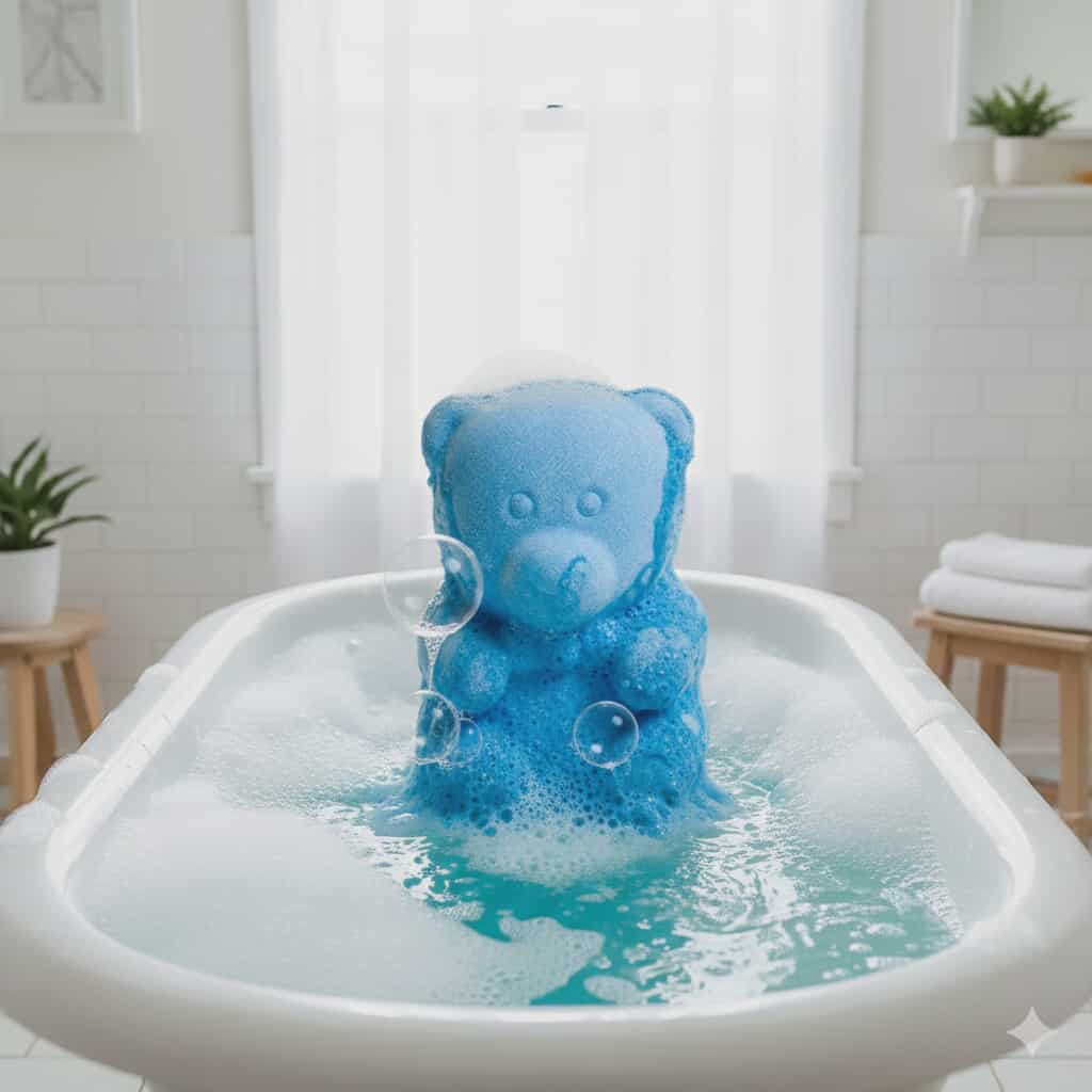 Ourson effervescent, senteur : Fleur fraiche