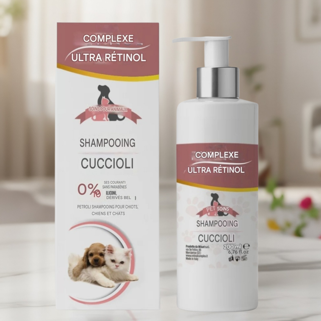 Shampoing pour chiots 200ml. RETINOL COMPLEX