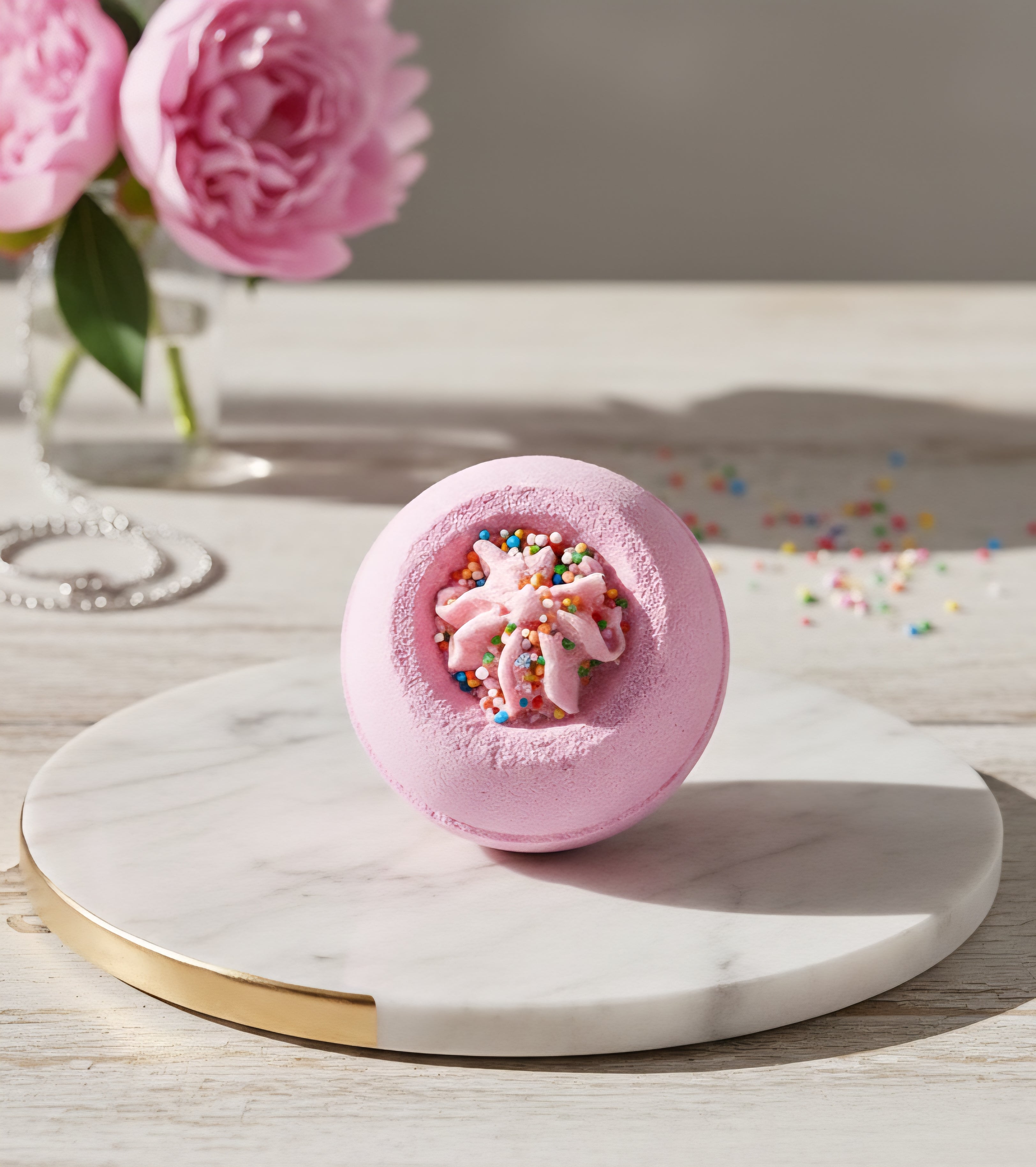 Boule effervescente pour le bain "ICE CREAM" 190g, senteur bubble gum