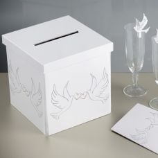 Urne / Tirelire Colombes BLANC - pièce