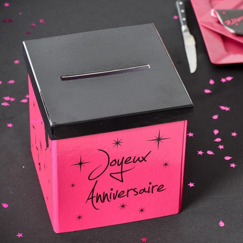 Urne / Tirelire Chic Joyeux Anniversaire - pièce