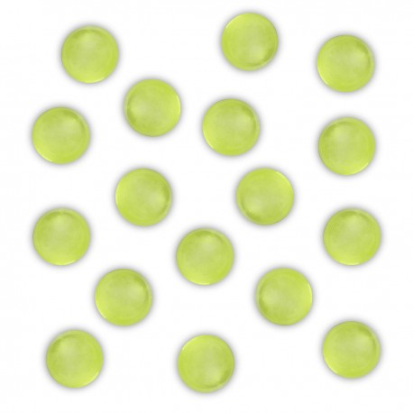 10 xPerle de bain ronde transparent vert, Senteur Pomme