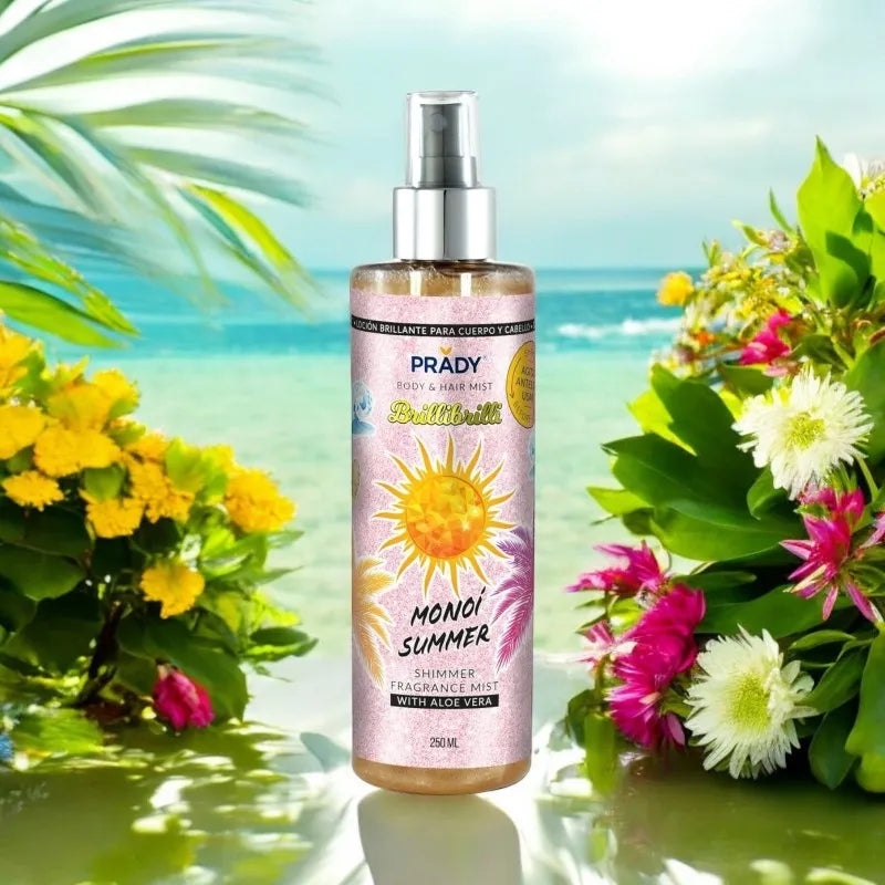 BRUME SCINTILLANTE CORPS ET CHEVEUX MONOÏ (2,45€) - PRADY